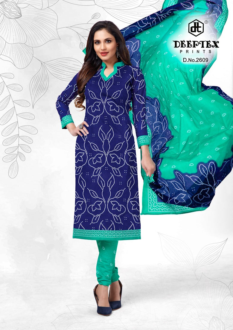 Deeptex Print Classic Chunaris Vol 26 Cotton Bandhani Print Salwar Suits With Churidar Style