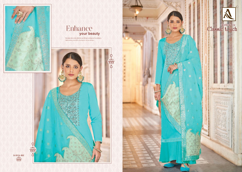 Alok Suit Dno 01 To 06 Silk With Beautiful Embroidery Party Wear Stylish Designer Salwar Suit