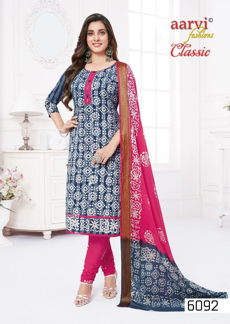 Aarvi Classic Vol 2 Pure Cotton With Heavy Embroidery Work Stylish Designer Fancy Salwar Kameez