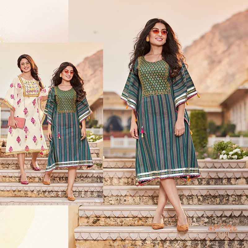 Kajal Style Cocktail Vol 2  Cotton Stylish Kaftan With Fancy Embroidery Work