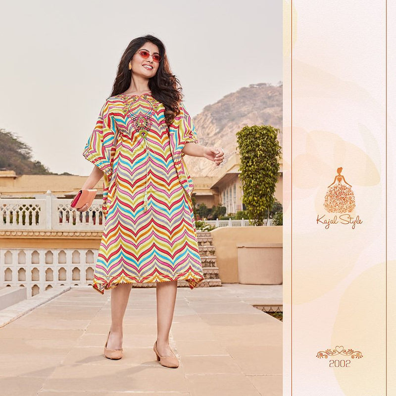 Kajal Style Cocktail Vol 2  Cotton Stylish Kaftan With Fancy Embroidery Work