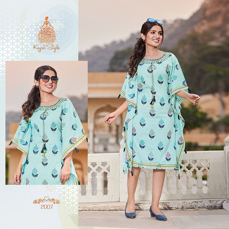 Kajal Style Cocktail Vol 2  Cotton Stylish Kaftan With Fancy Embroidery Work