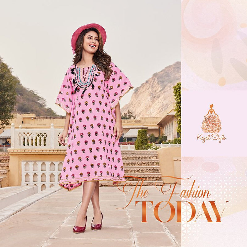 Kajal Style Cocktail Vol 2  Cotton Stylish Kaftan With Fancy Embroidery Work