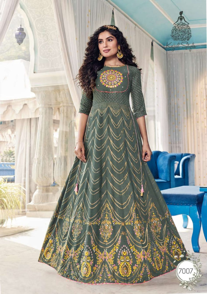 Buy Anarkali Gown Satin Pakistani Plus Size Salwar Kameez Online for Women  in USA