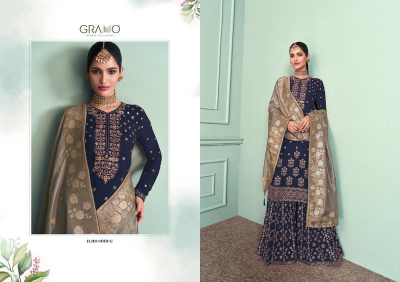 Gramo Colour Special Vol 2  Fox Georgette Designer Readymade Sharara Style Salwar Suits