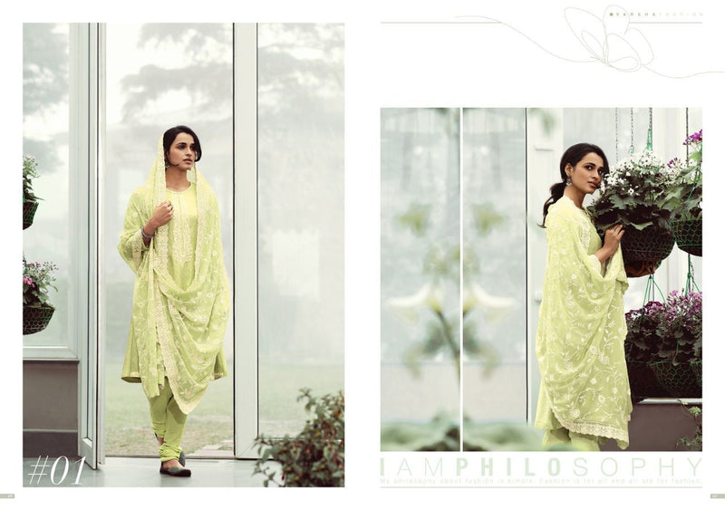 Varsha Cora Cotton Embroidered Party Wear Salwar Suits