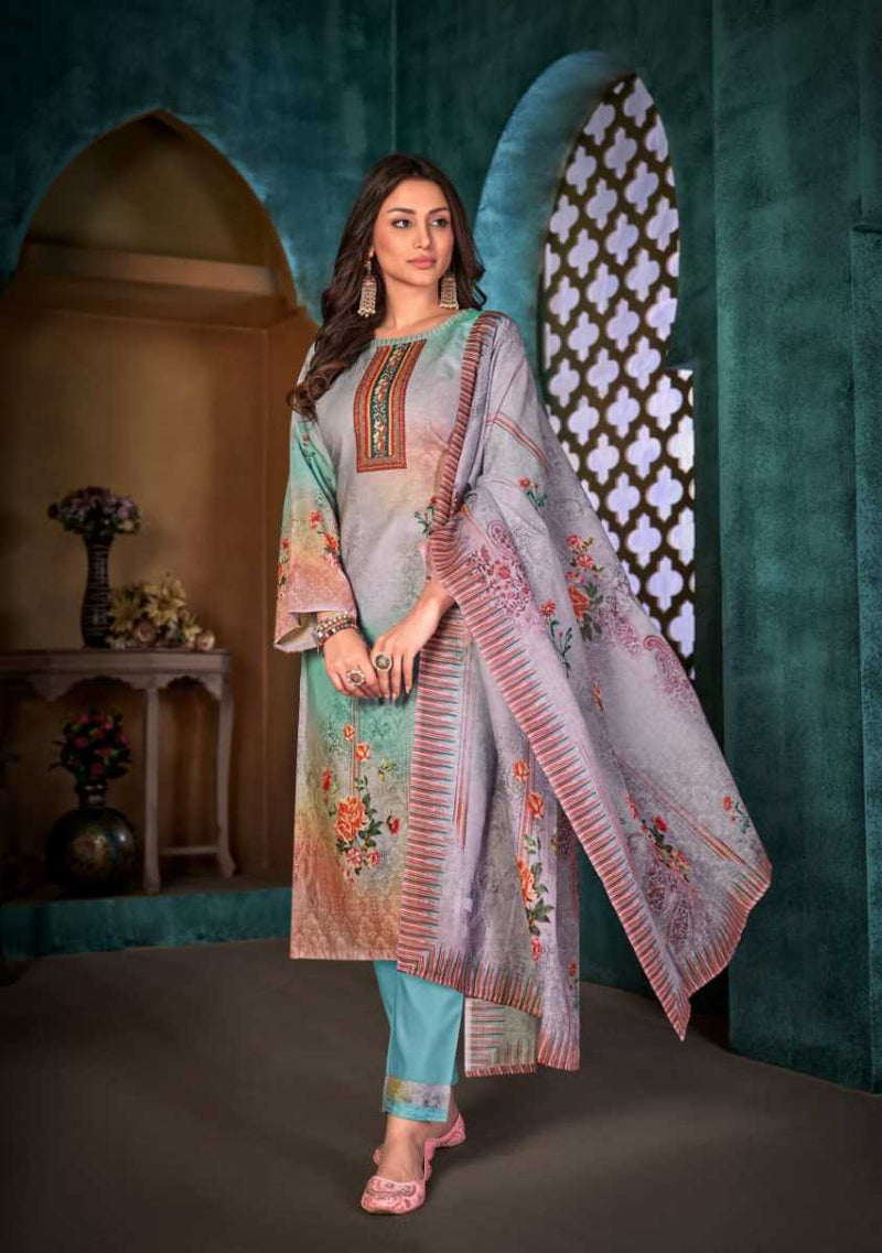 Skt Suits Coral Cambric Cotton Digital Printed Festive Wear Salwar Suits
