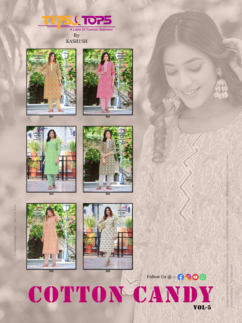 Tips And Tops Cotton Candy Vol 5 Cotton Printed Daily Wear kurti