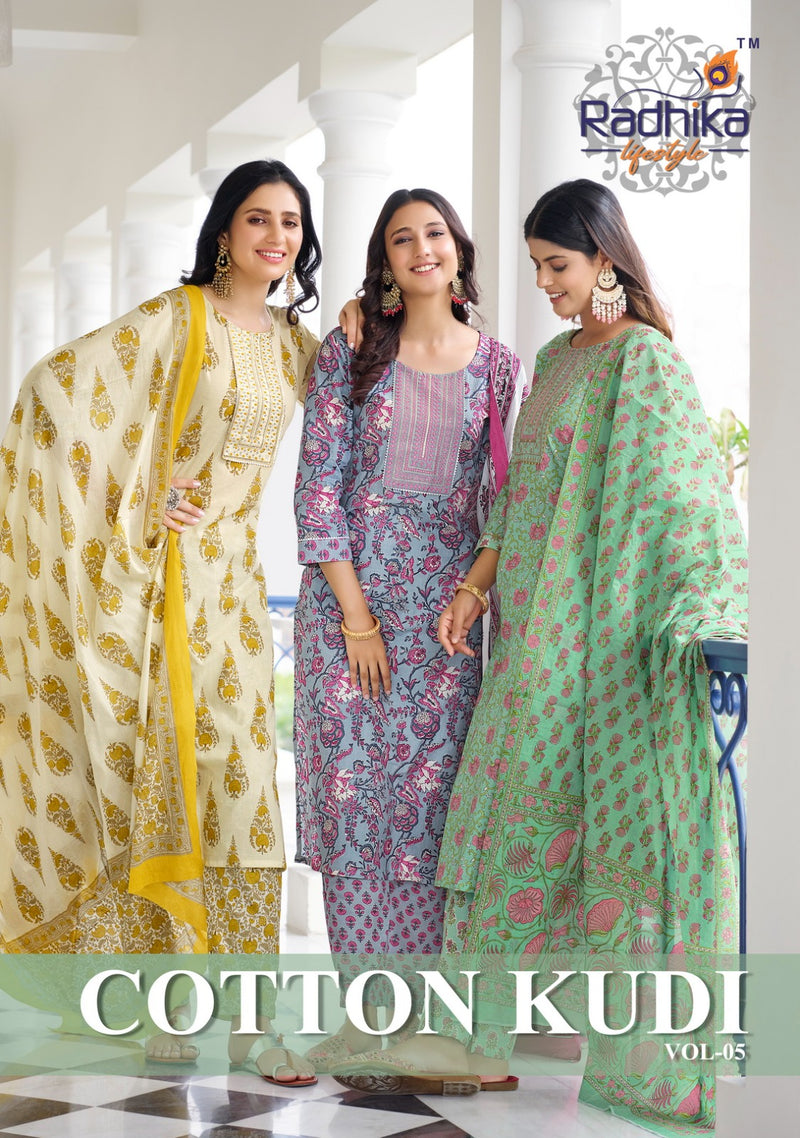 Radhika Lifestyle Cotton Kudi Vol 5 Cotton Fancy Designer Printed Kurti