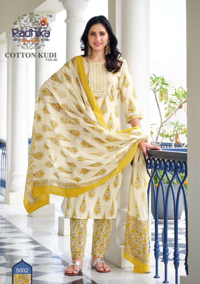 Radhika Lifestyle Cotton Kudi Vol 5 Cotton Fancy Designer Printed Kurti