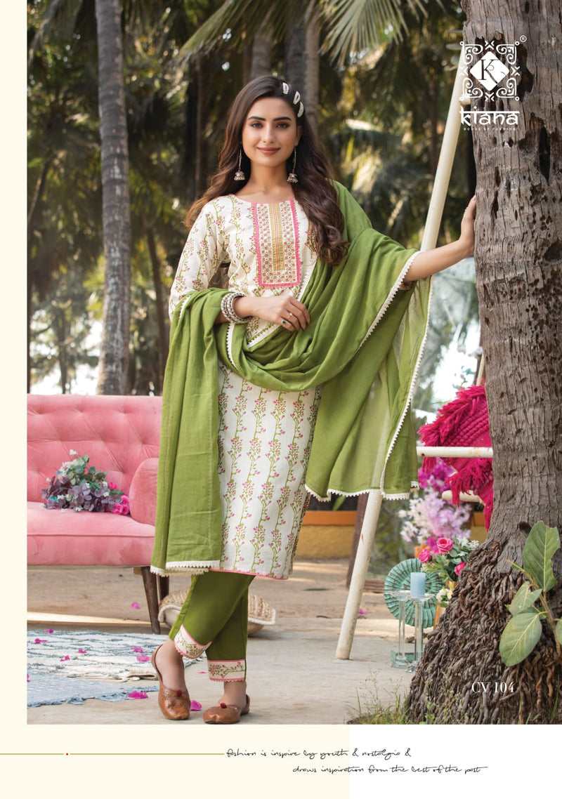 Kiana House Of Fashion Cotton Vibe Cotton Printed Party Wear Ready Made Salwar Suits