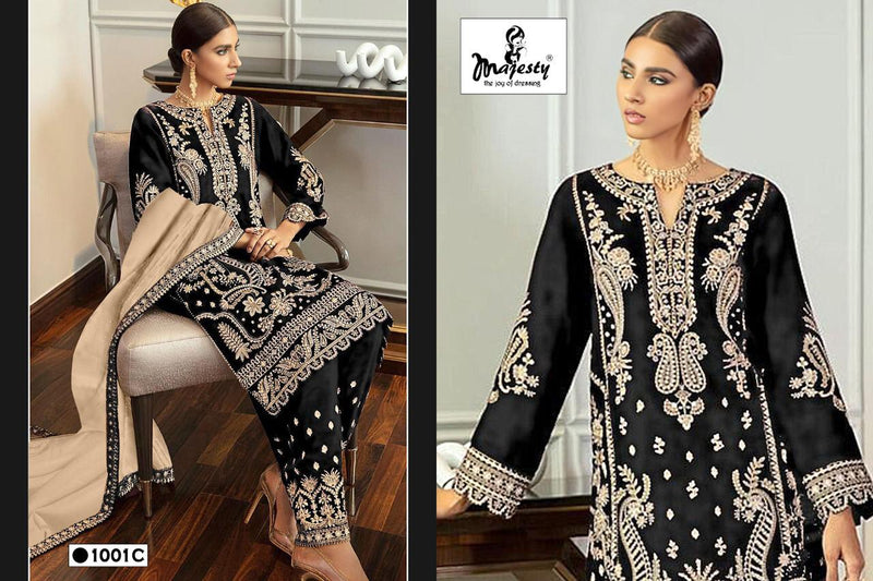 Majesty Crimson Vol 1 Fox Georgette Heavy Designer Pakistani Style Wedding Wear Salwar Kameez