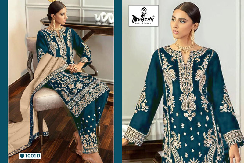 Majesty Crimson Vol 1 Fox Georgette Heavy Designer Pakistani Style Wedding Wear Salwar Kameez