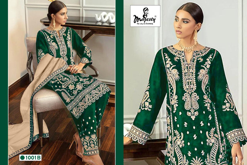 Majesty Crimson Vol 1 Fox Georgette Heavy Designer Pakistani Style Wedding Wear Salwar Kameez