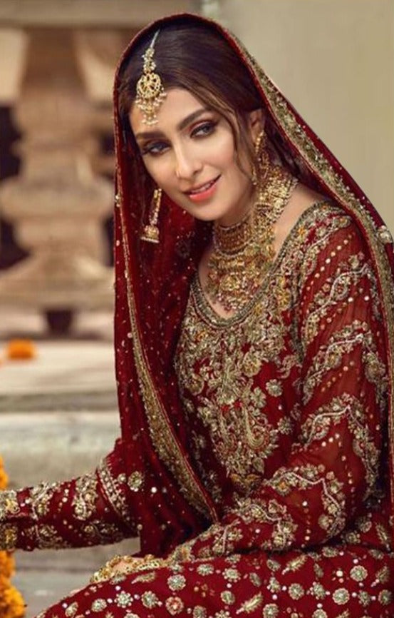 Zarqash Crimson Z 2069 Fox Georgette Pakistani Style Designer Wedding Wear Salwar Suits