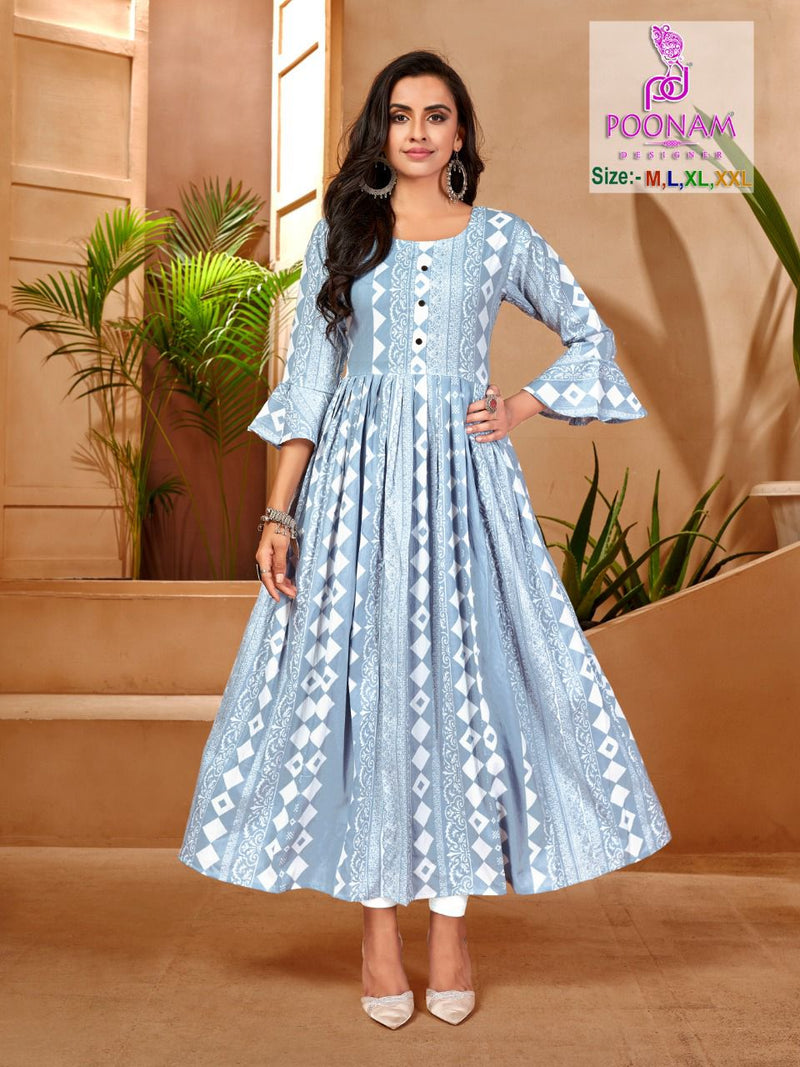 Dresszip Launching With Different Elegant Gown Style Kurtis Vidhya Vol -1  at Rs 599 | New Items in Surat | ID: 21110377555