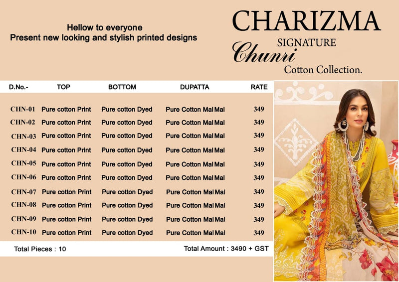 Charizma Signature Chunari Cotton Collection The World Salwar Suit
