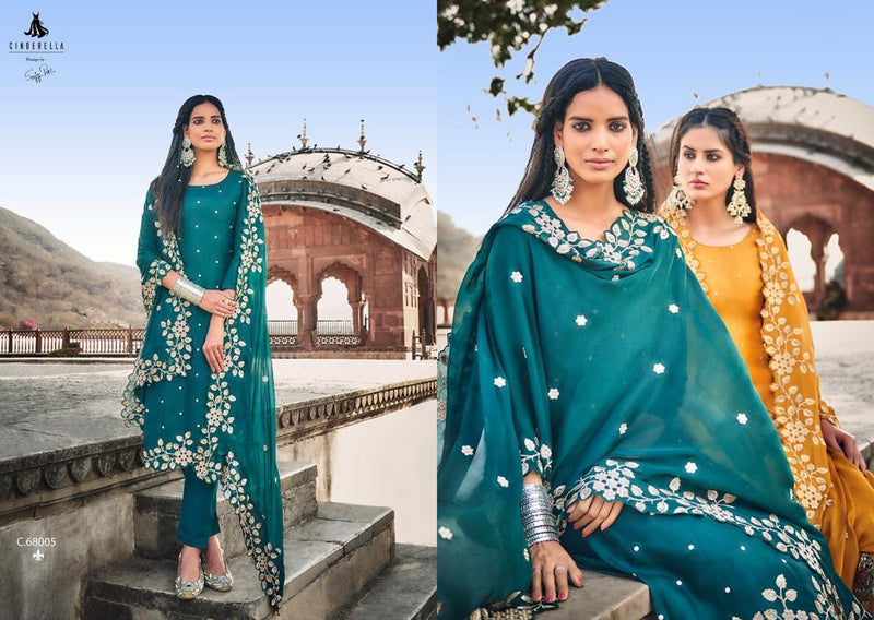 Cinderella Launch Reem Uppada Silk With Heavy Embroidery Work Exclusive Designer Fancy Salwar Kameez