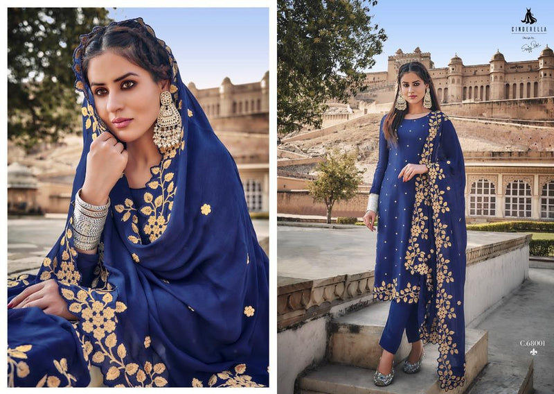 Cinderella Launch Reem Uppada Silk With Heavy Embroidery Work Exclusive Designer Fancy Salwar Kameez