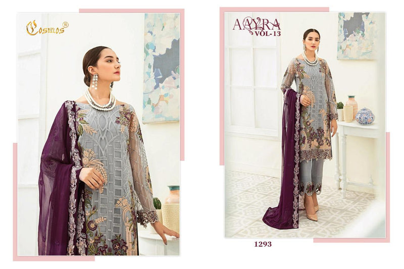 Cosmos Fashion Aayra Vol 13 Georgette Embroidery Pakistani Salwar Kameez