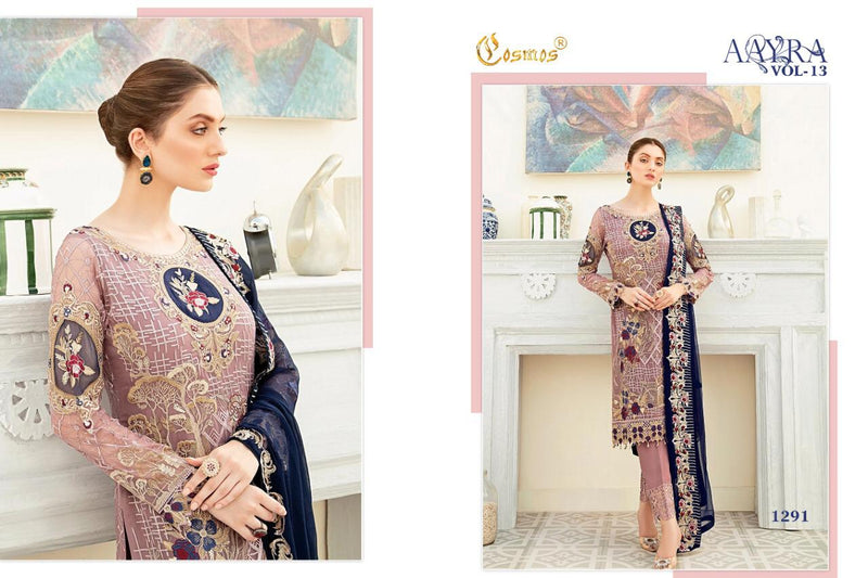 Cosmos Fashion Aayra Vol 13 Georgette Embroidery Pakistani Salwar Kameez