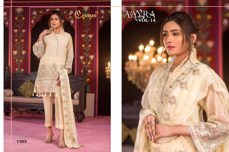 Cosmos Fashion Aayra Vil 14 Fox Georgette Pakistani Concept Salwar Suit