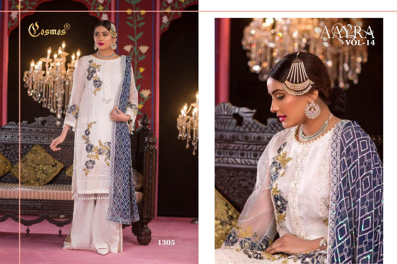 Cosmos Fashion Aayra Vil 14 Fox Georgette Pakistani Concept Salwar Suit