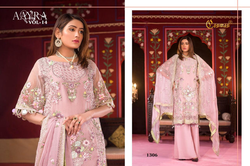 Cosmos Fashion Aayra Vil 14 Fox Georgette Pakistani Concept Salwar Suit