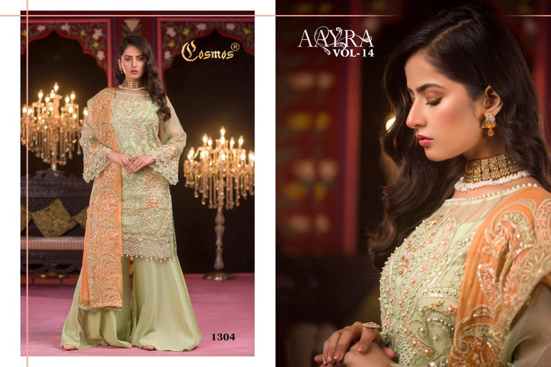 Cosmos Fashion Aayra Vil 14 Fox Georgette Pakistani Concept Salwar Suit