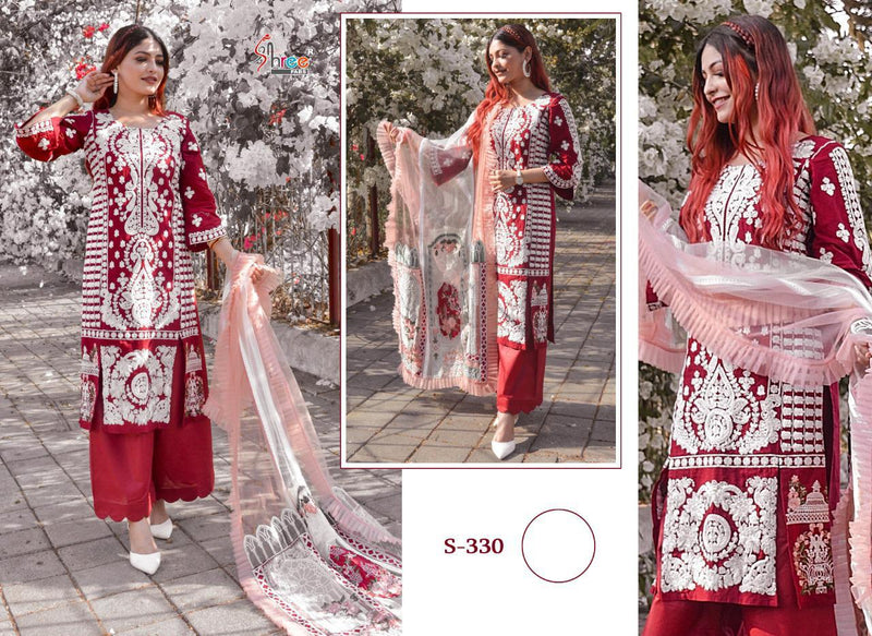 Crimson Designer S 330 Pure Lawn Cotton With Exclusive Designer Salwar Kameez Single Collection