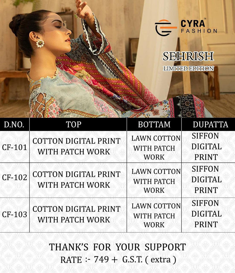 Cyra Fashion Sehrish Cotton Print Pakistani Designer Salwar Suits