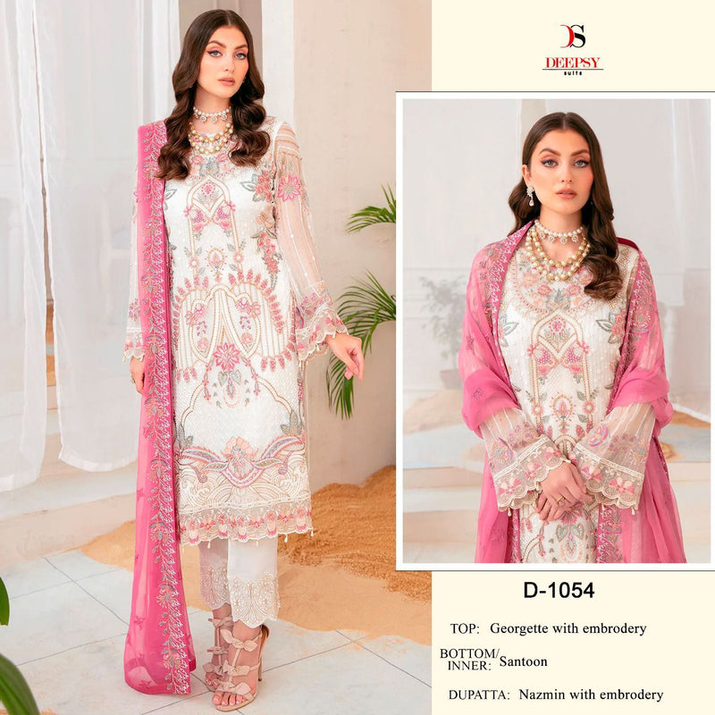 Deepsy Suit Dno 1054 Georgette With Beautiful Work Stylish Designer Pakistani Salwar Kameez