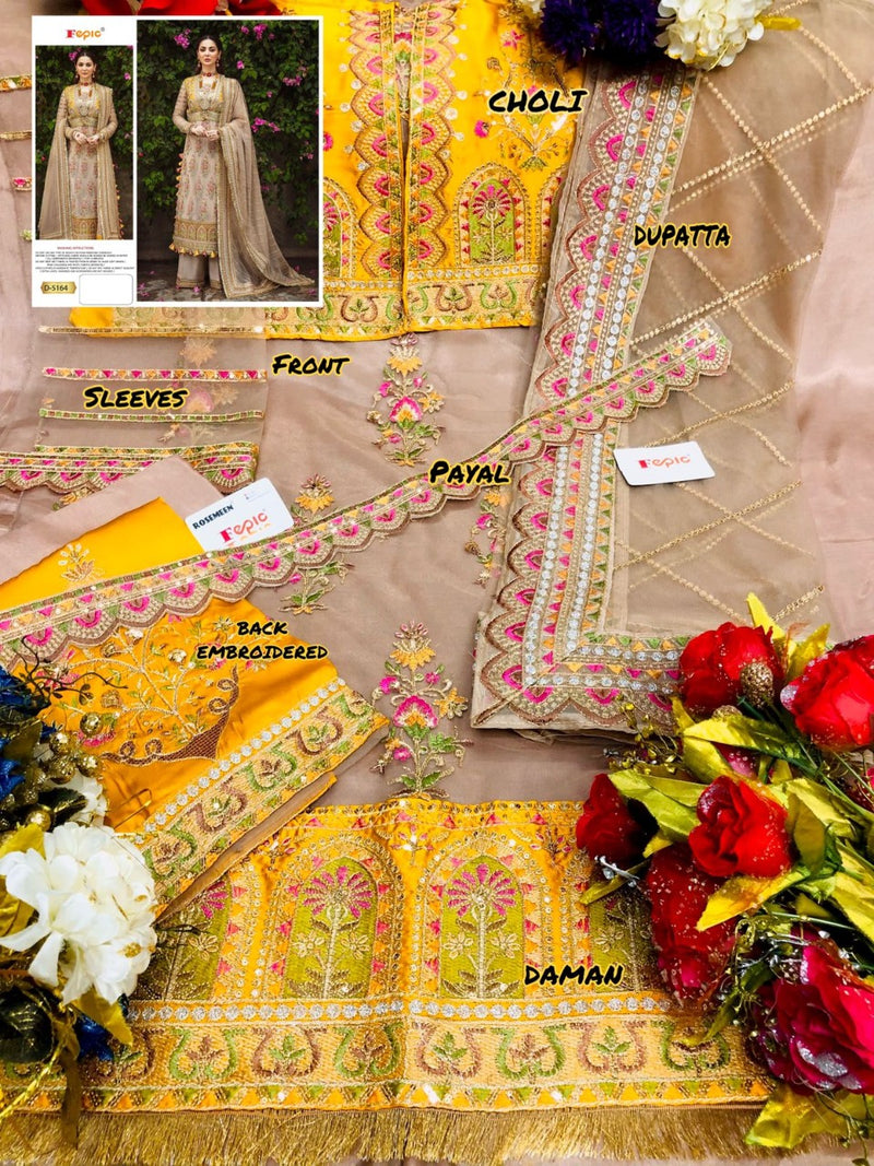 Fepic Rosemeen D No D 5164 Net Embroidered Salwar Suit