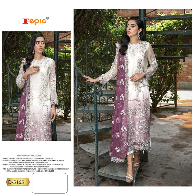 Fepic Rosemeen D 5165 Net With Heavy Embroidery Work Stylish Designer Pakistani Fancy Salwar Kameez