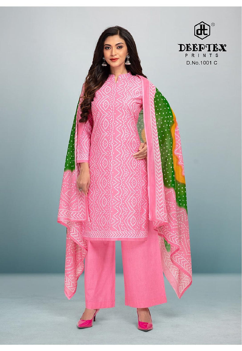 Deeptex Prints 4 Colors Vol 1 D No 1001 Cotton Printed Party Wear Salwar Kameez
