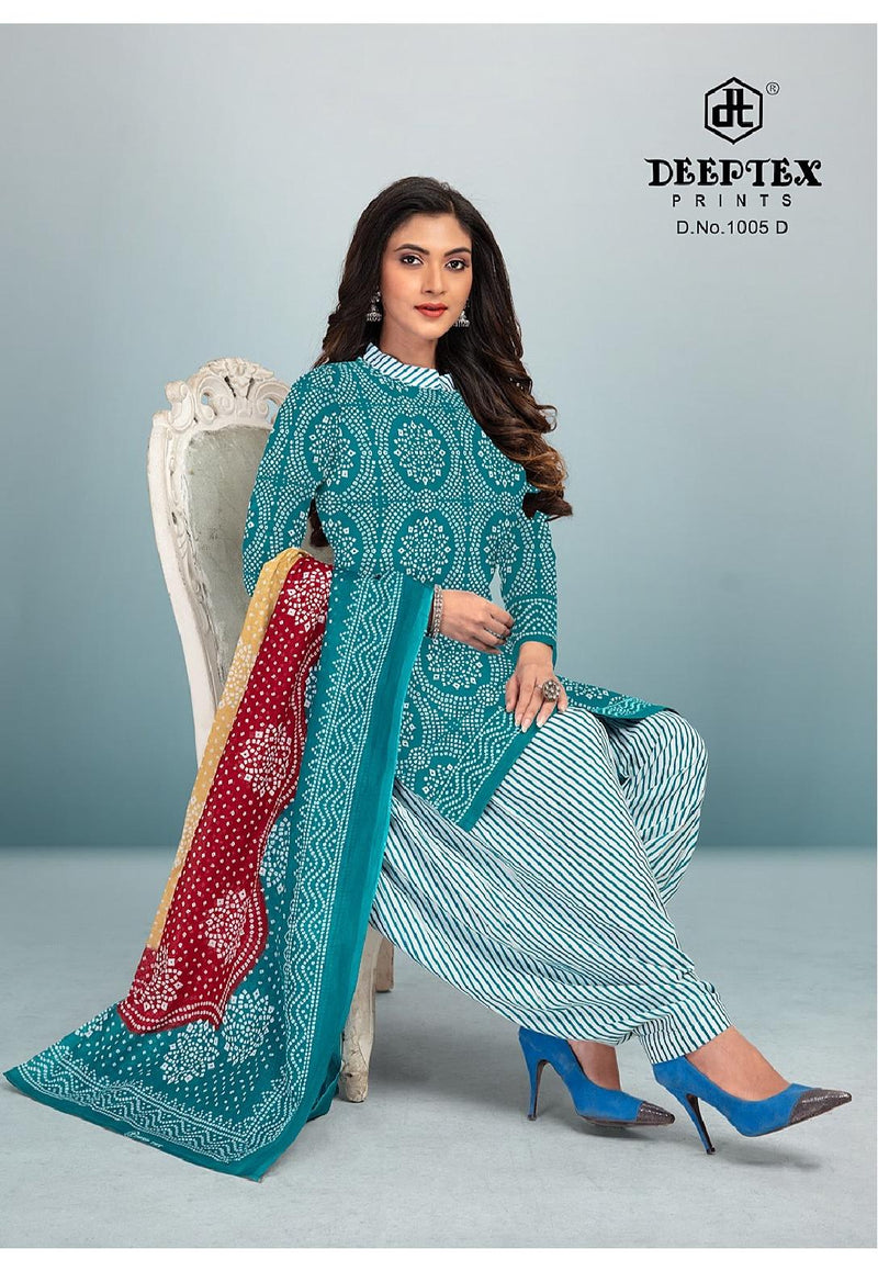 Deeptex Prints 4 Colors Vol 1 D No 1005 Pure Cotton Printed Festive Wear Salwar Suits