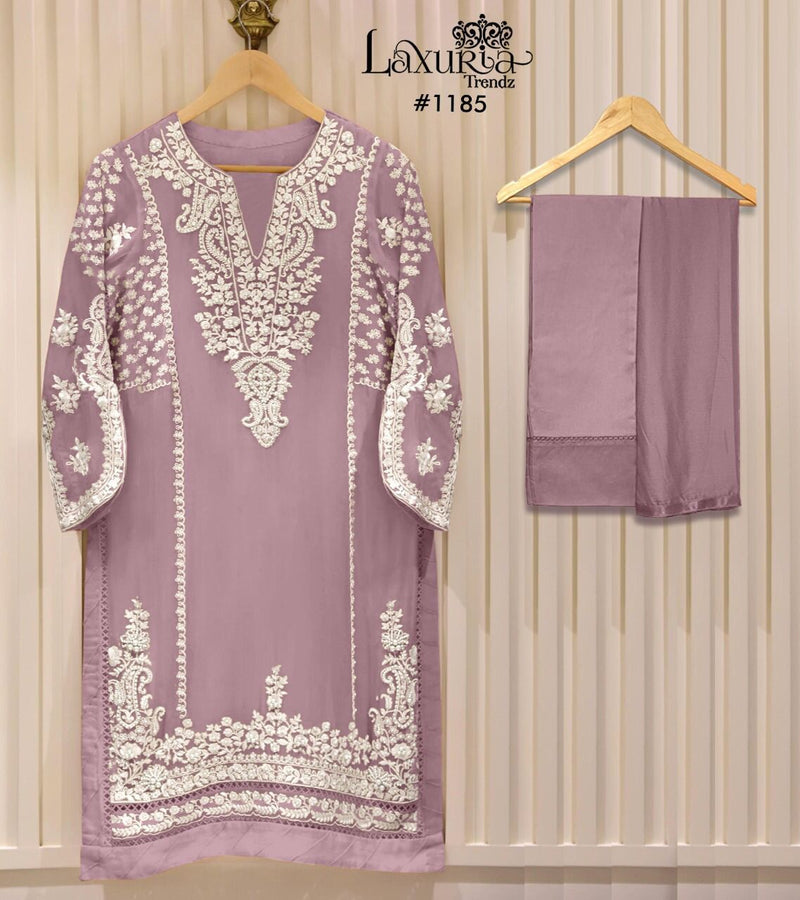 Laxuria Trendz D No 1185 Fox Georgette Designer Pakistani Style Party Wear Kurtis With Bottom & Dupatta