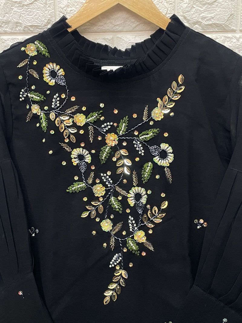 Lazuria Trendz Dno 1204 Georgette With Heavy Embroidery Work Stylish Designer Fancy Pret Kurti