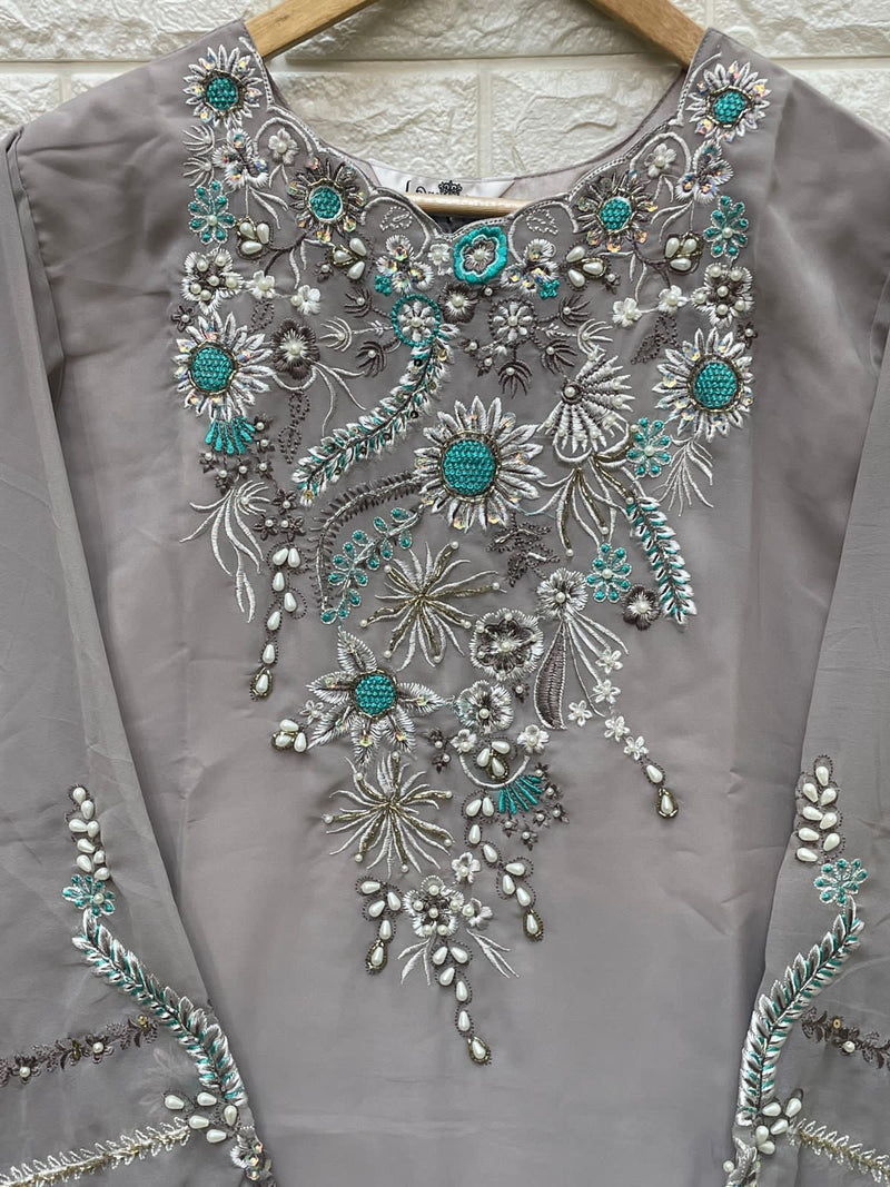 Laxuria Trendz Dno 1213 Georgette With Embroidery Work Stylish Designer Pakistani Party Wear Kurti