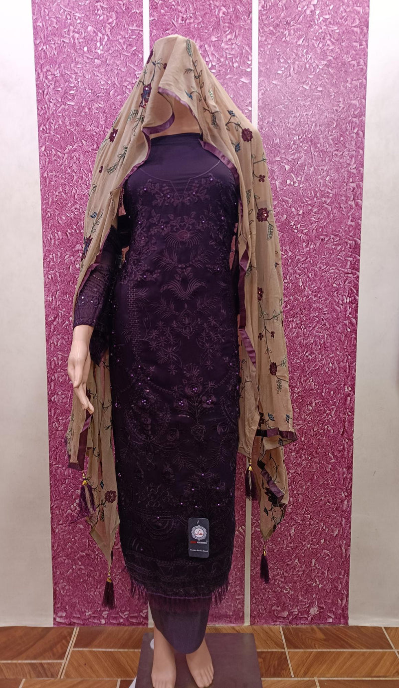 Affan Creation D No 124 Colors Georgette Pakistani Style Festive Wear Salwar Suits