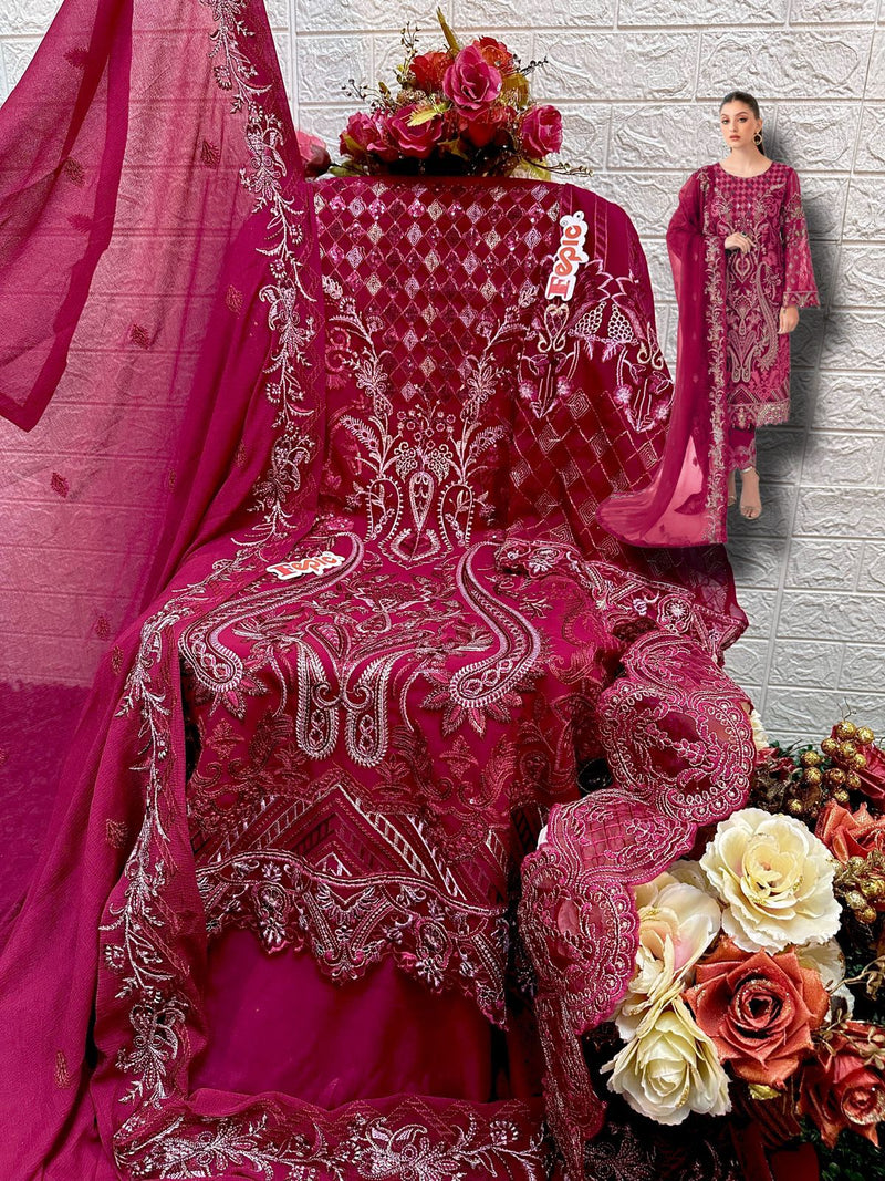 Fepic Rosemeen C 1303 Georgette Embroidered Work Pakistani Salwar Kameez