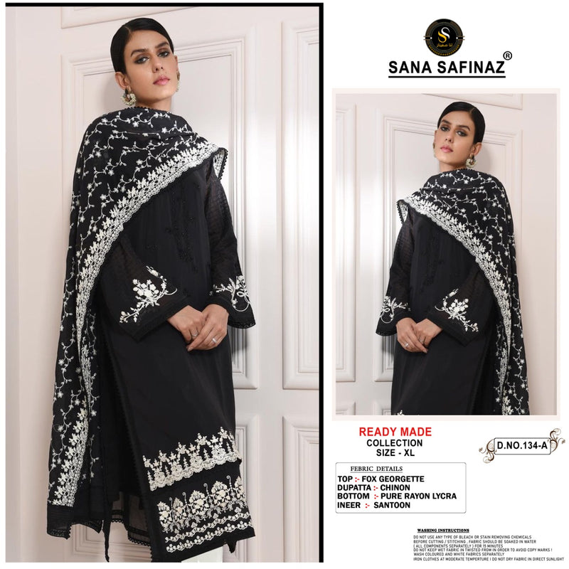 Sana Dno 134 A Georgette With Fancy Embroidery Work Stylish Designer Pret Kurti