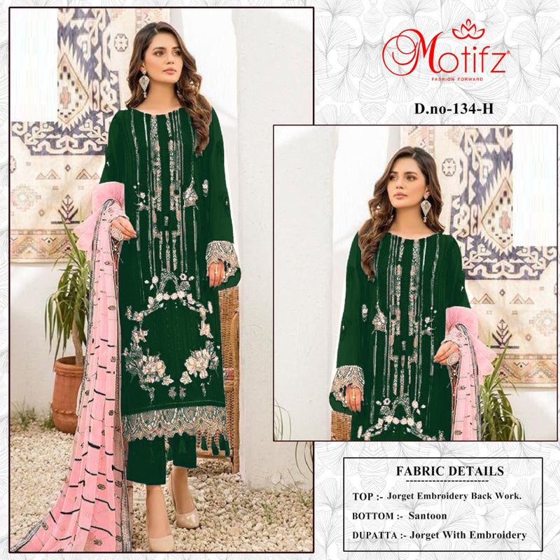 Motifz Dno 134 H Georgette With Beautiful Heavy Embroidery Work Stylish Designer Wedding Look Salwar Kameez