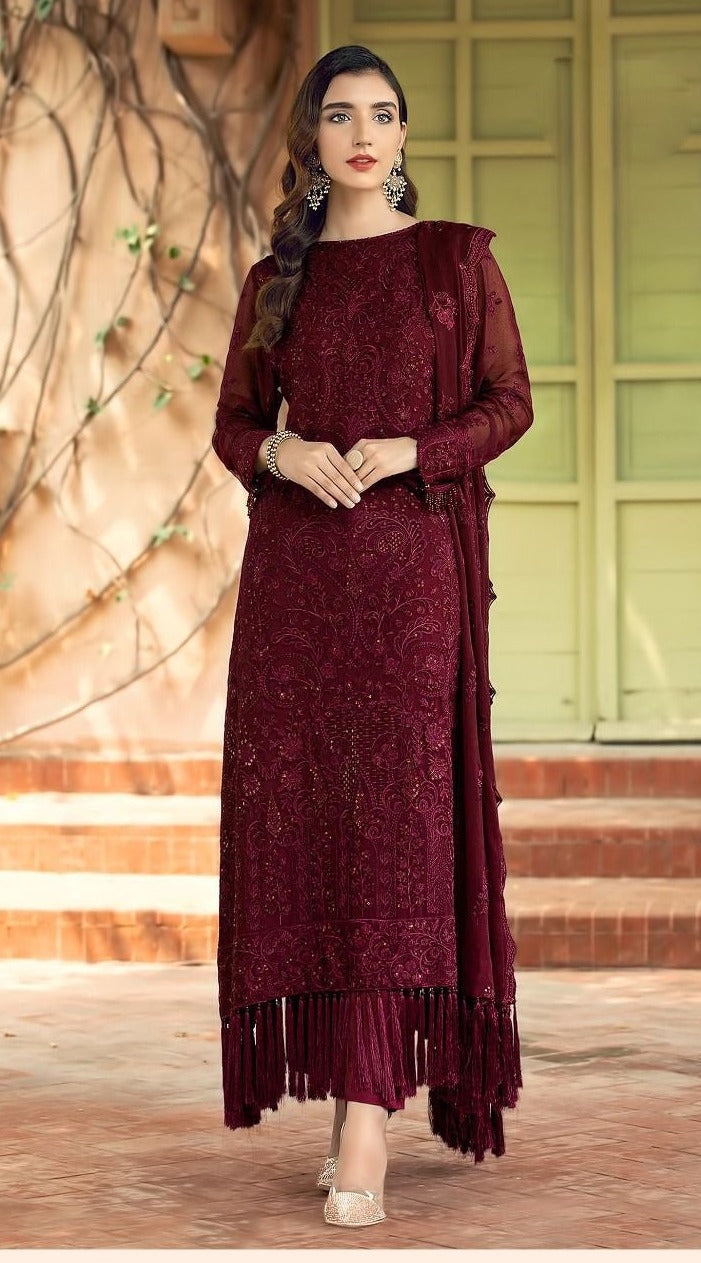Motifz Dno 190 A Georgette With Beautiful Heavy Embroidery Work Stylish Designer Wedding Look Salwar Kameez