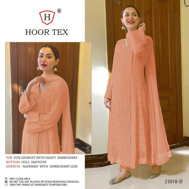 Hoor Tex 23018 Fox Georgette Festive Wear Heavy Salwar Kameez