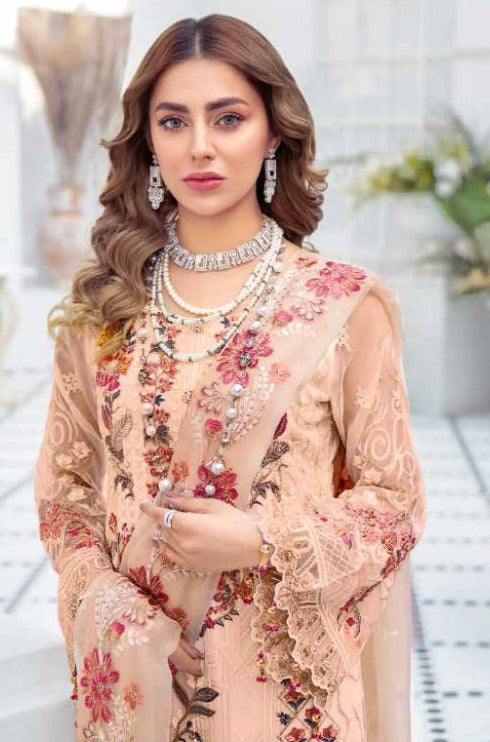 Serene D No 3503 Fox Georgette Fox Georgette Embroidered Pakistani Style Festive Wear Salwar Suits