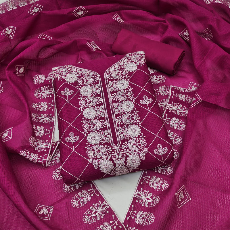 Mf D No 5092 Cotton Kota Checks Embroidery Work Fancy Designer Salwar Kameez