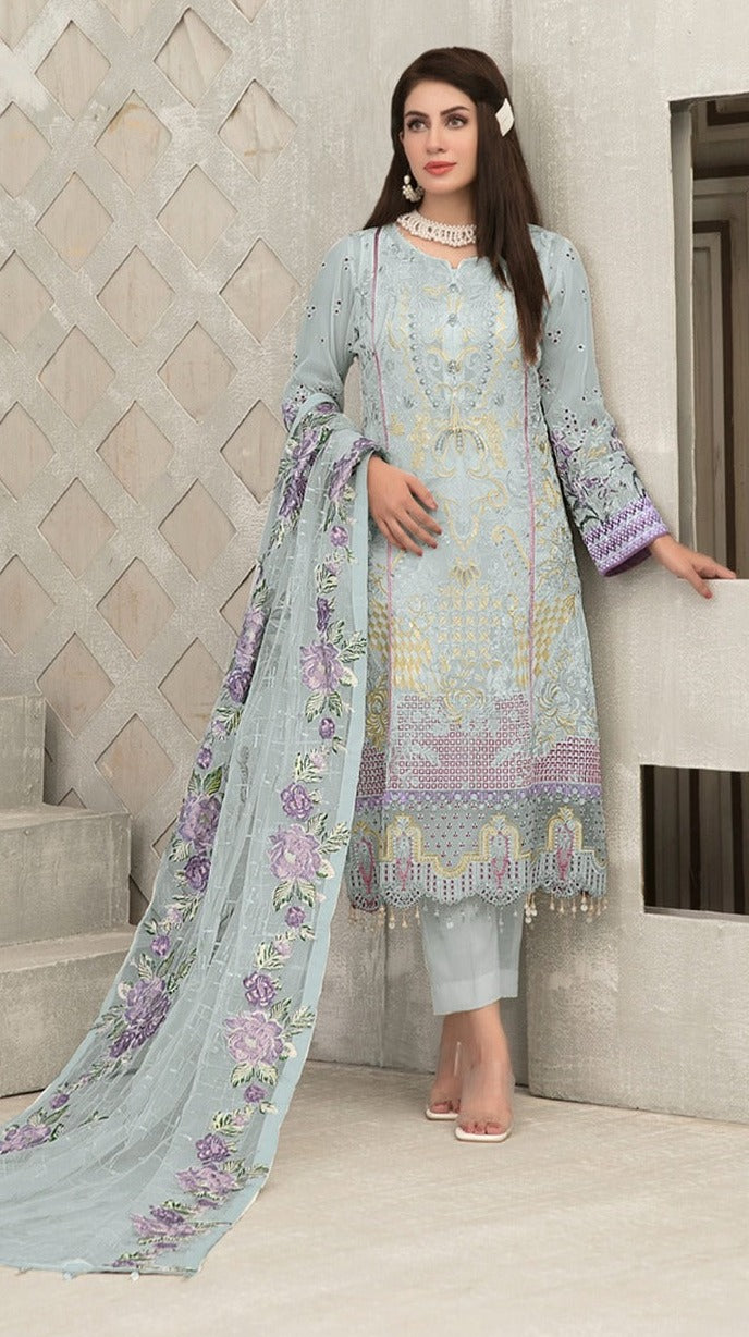 Deepsy Suit Dno 193 Net With Heavy Embroidery Work Stylish Designer Pakistani Salwar Kameez