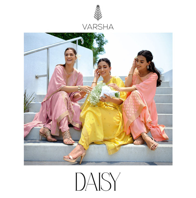 Varsha Daisy Dno Daysy 1 To 4 Viscose With Heavy Embroidery Hand Work Stylish Designer Party Wear Suit