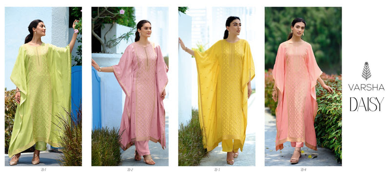 Varsha Daisy Dno Daysy 1 To 4 Viscose With Heavy Embroidery Hand Work Stylish Designer Party Wear Suit